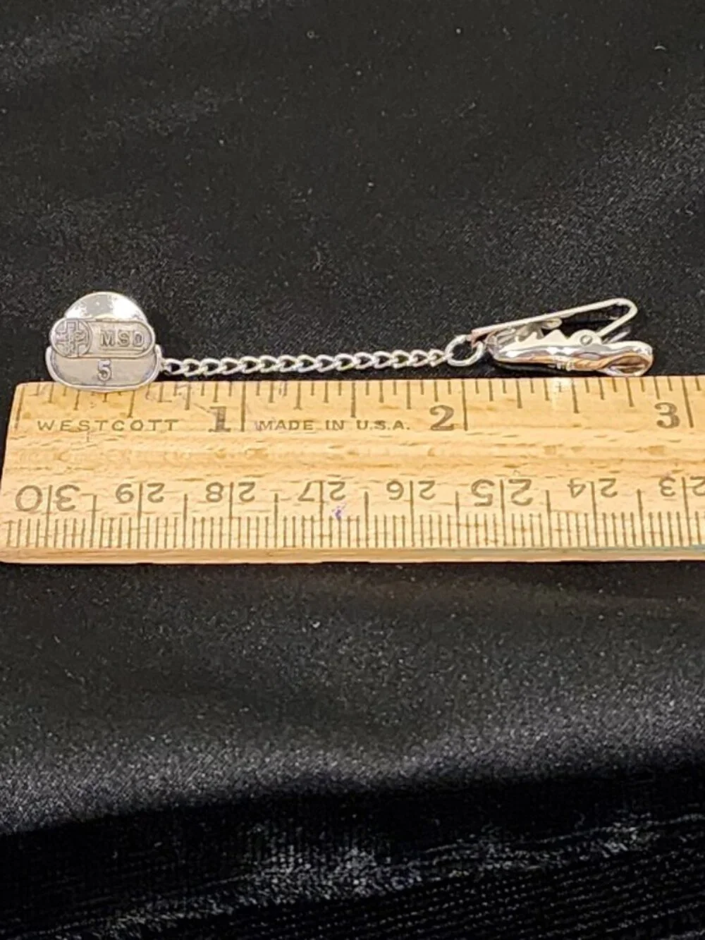 Vintage MSD Sterling Award Tie Clip and Pin
